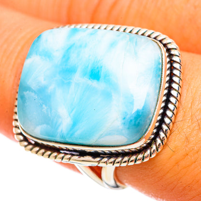 Larimar Rings handcrafted by Ana Silver Co - RING114519