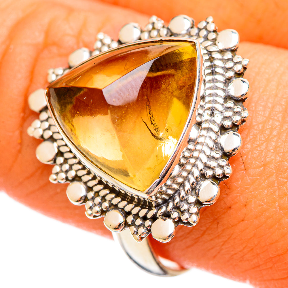 Citrine Sugarloaf Rings handcrafted by Ana Silver Co - RING114525