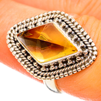 Citrine Sugarloaf Rings handcrafted by Ana Silver Co - RING114527