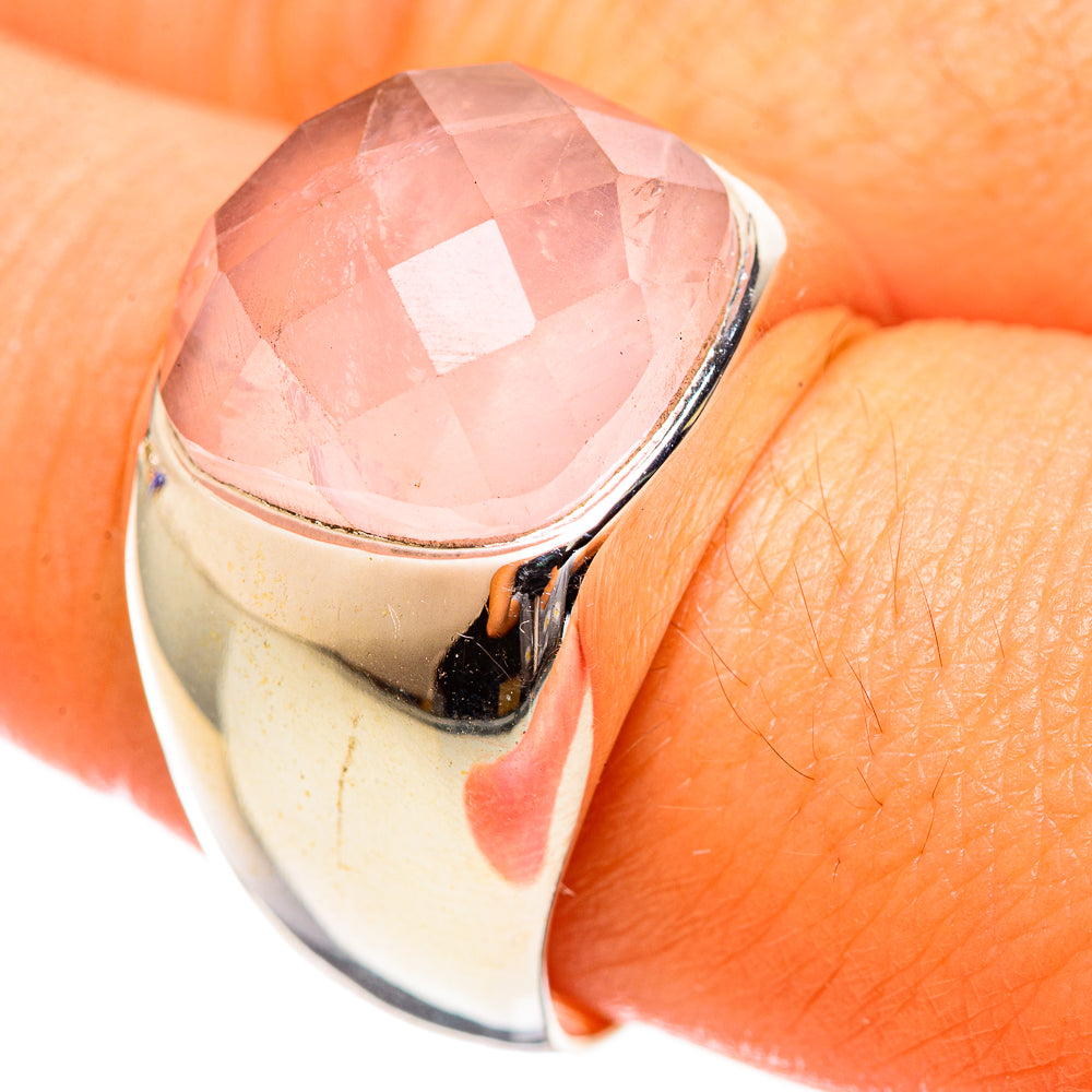Rose Quartz Rings handcrafted by Ana Silver Co - RING114530