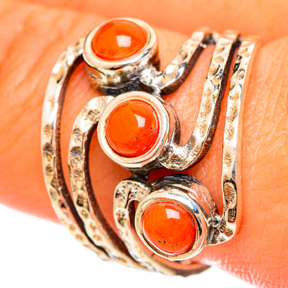 Mediterranean Red Coral Rings handcrafted by Ana Silver Co - RING114534