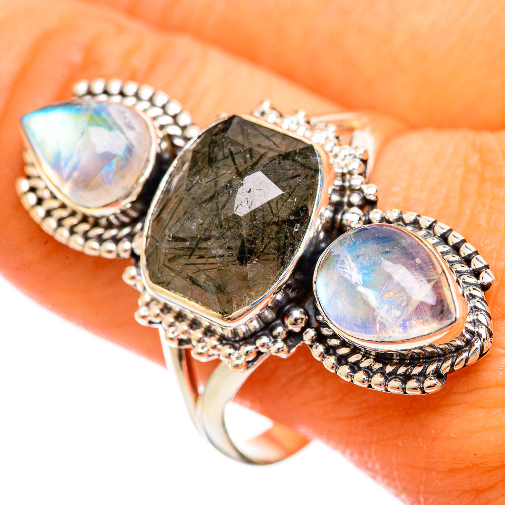 Tourmalinated Quartz Rings handcrafted by Ana Silver Co - RING114539