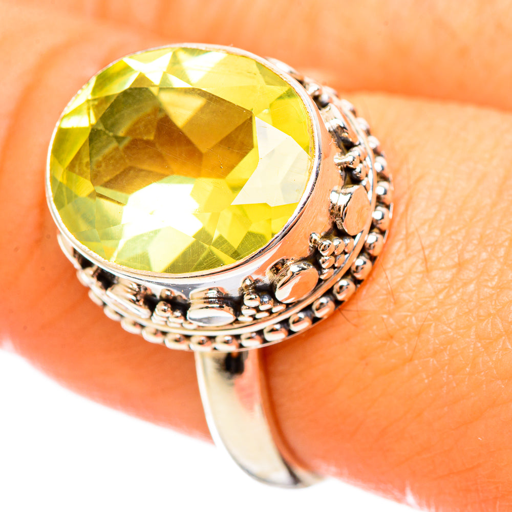 Lemon Quartz Rings handcrafted by Ana Silver Co - RING114546