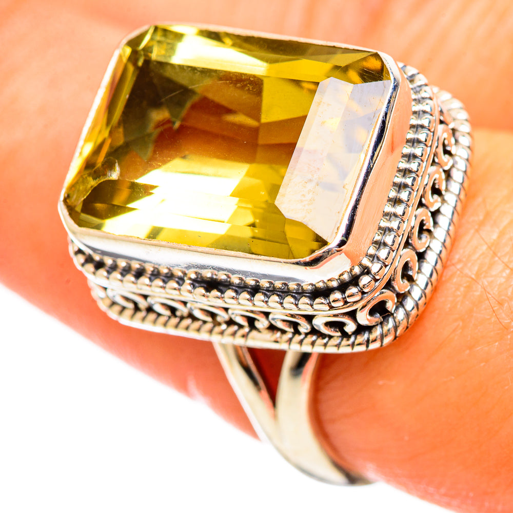Lemon Quartz Rings handcrafted by Ana Silver Co - RING114547