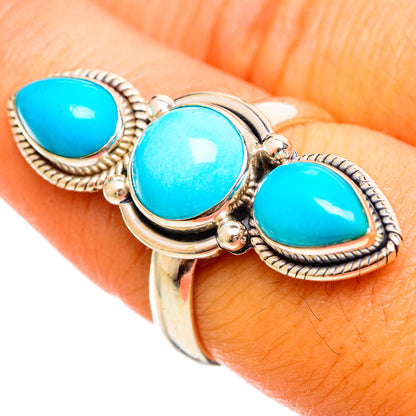 Sleeping Beauty Turquoise Rings handcrafted by Ana Silver Co - RING114550