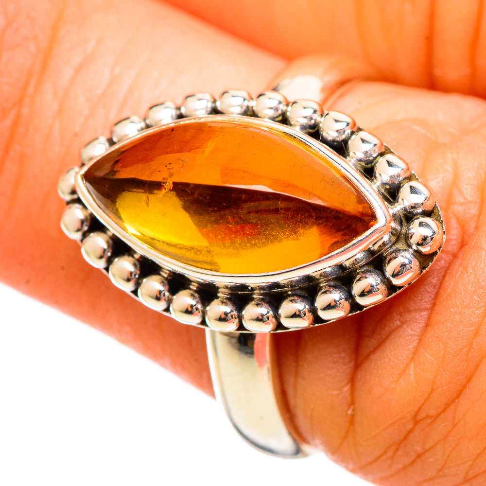 Citrine Sugarloaf Rings handcrafted by Ana Silver Co - RING114554