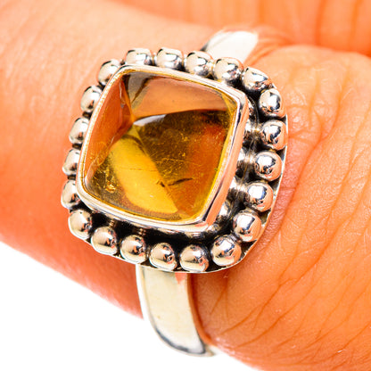 Citrine Sugarloaf Rings handcrafted by Ana Silver Co - RING114555