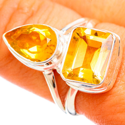 Citrine Sugarloaf Rings handcrafted by Ana Silver Co - RING114556