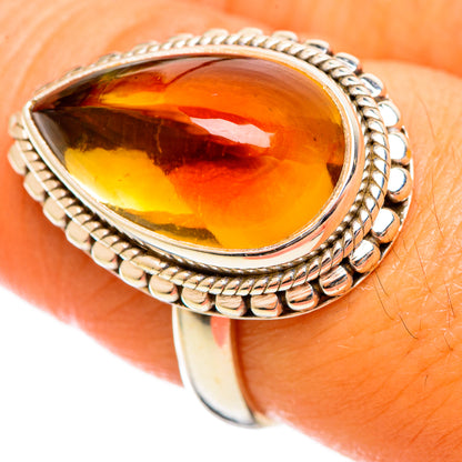 Citrine Sugarloaf Rings handcrafted by Ana Silver Co - RING114559