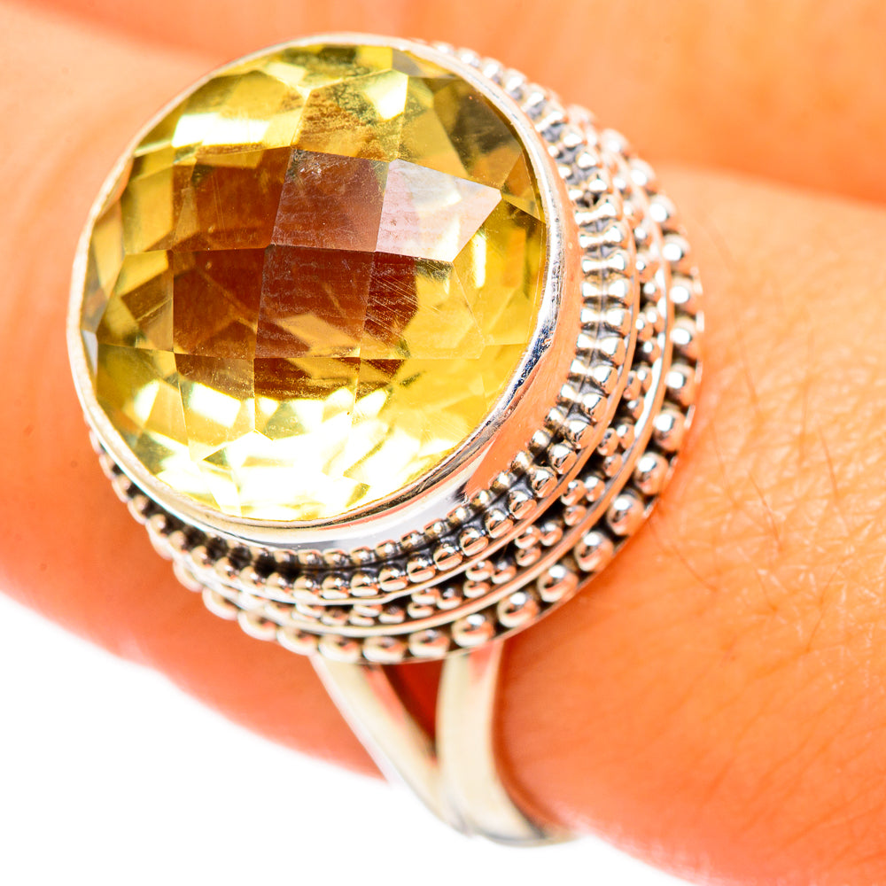 Lemon Quartz Rings handcrafted by Ana Silver Co - RING114570