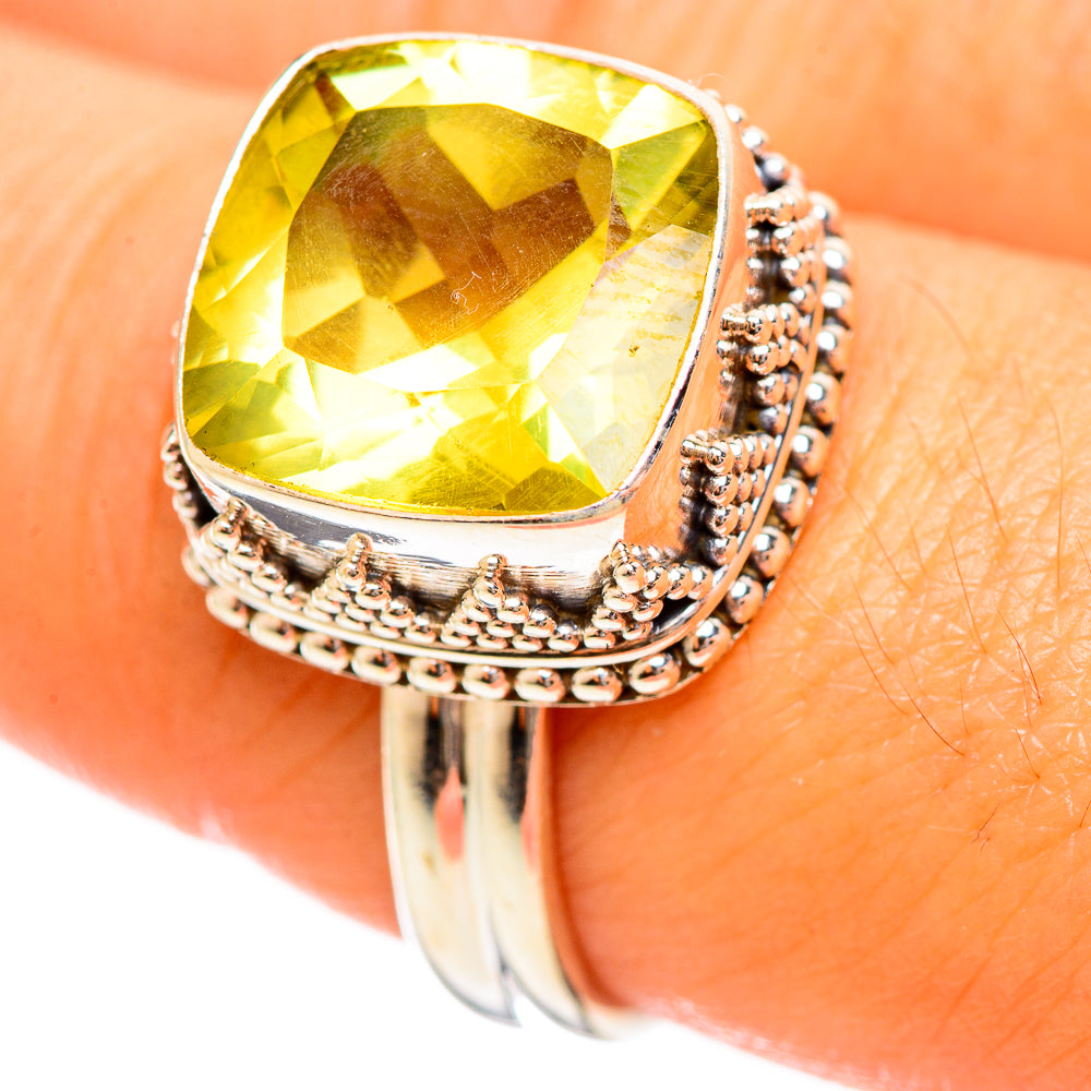 Lemon Quartz Rings handcrafted by Ana Silver Co - RING114571