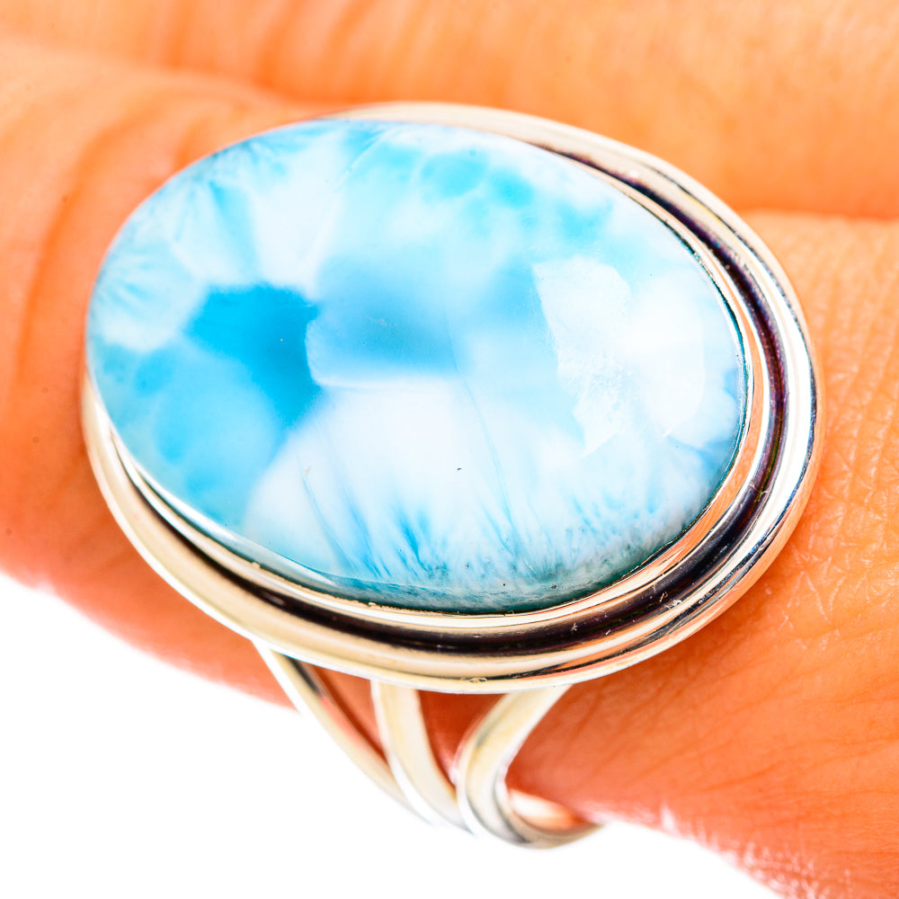 Larimar Rings handcrafted by Ana Silver Co - RING114588