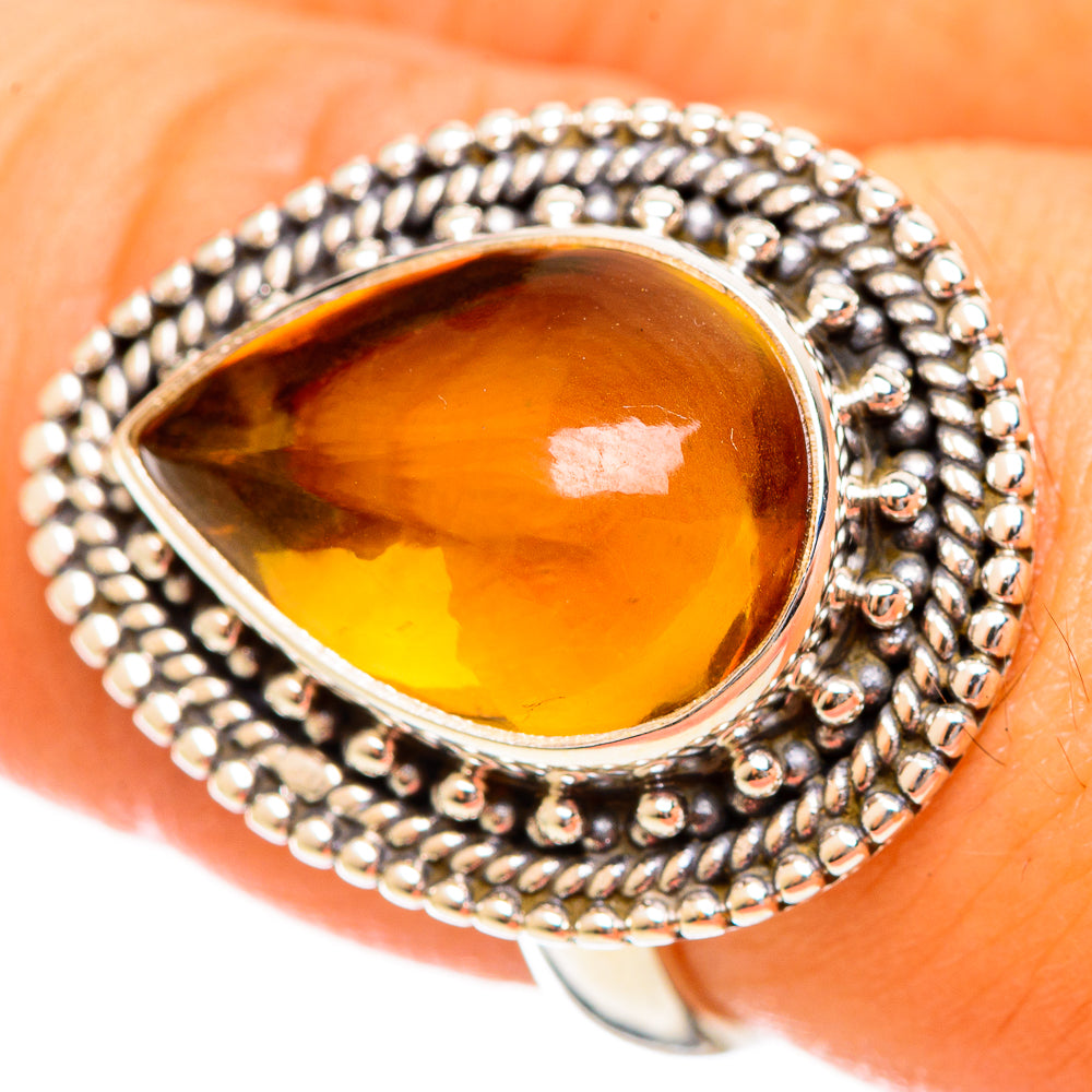 Citrine Sugarloaf Rings handcrafted by Ana Silver Co - RING114592