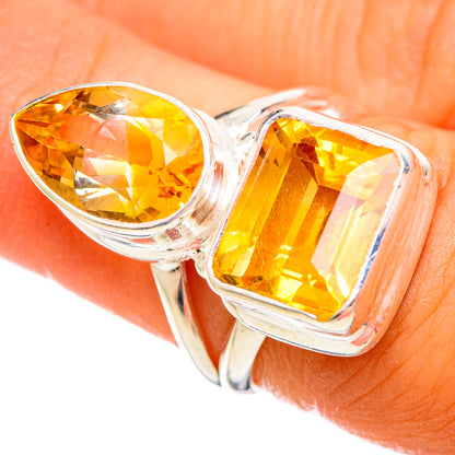 Citrine Sugarloaf Rings handcrafted by Ana Silver Co - RING114593