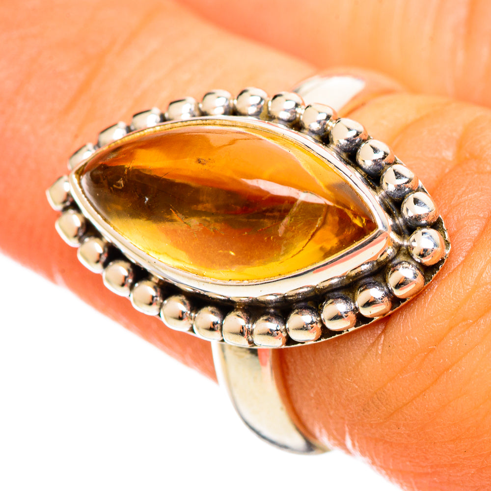 Citrine Sugarloaf Rings handcrafted by Ana Silver Co - RING114595