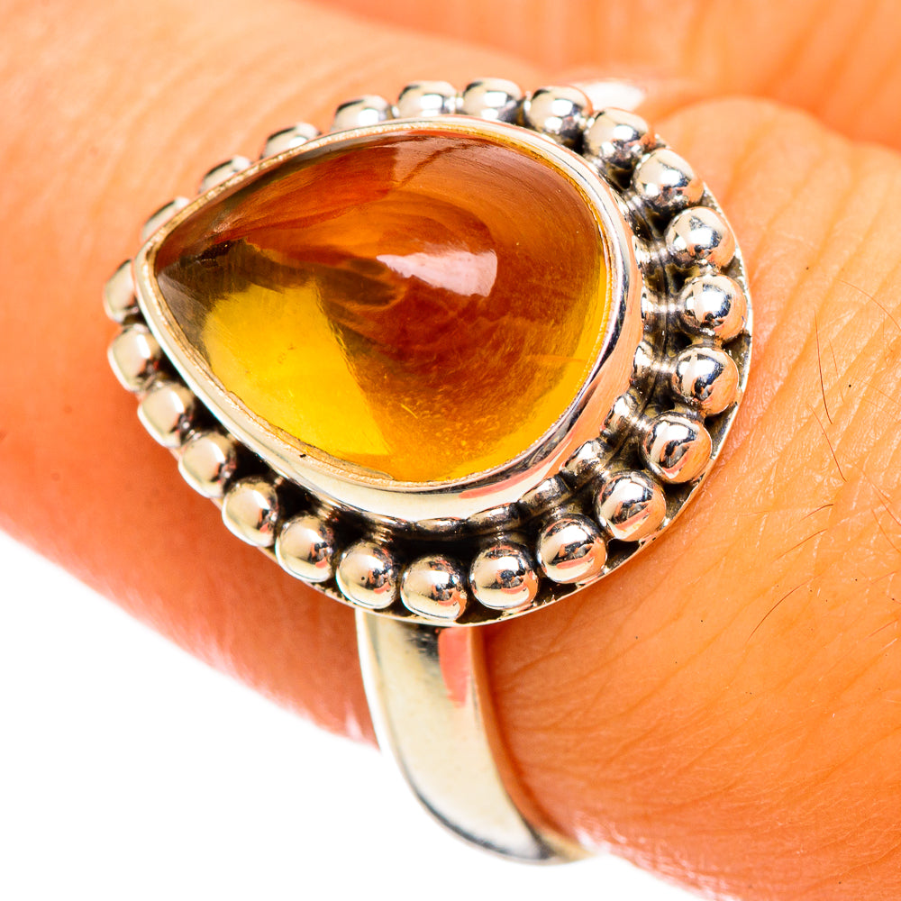 Citrine Sugarloaf Rings handcrafted by Ana Silver Co - RING114596