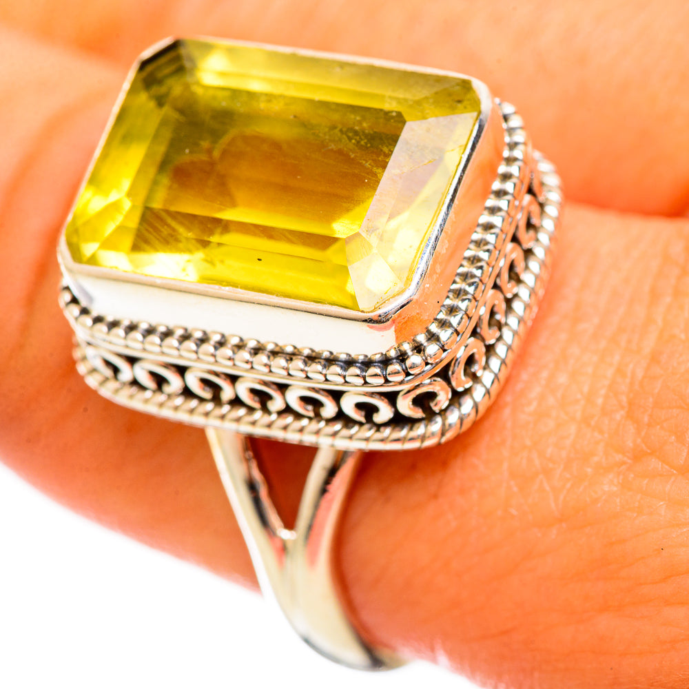 Lemon Quartz Rings handcrafted by Ana Silver Co - RING114603