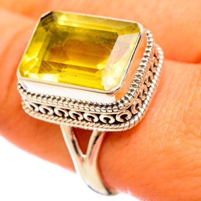 Lemon Quartz Rings handcrafted by Ana Silver Co - RING114603