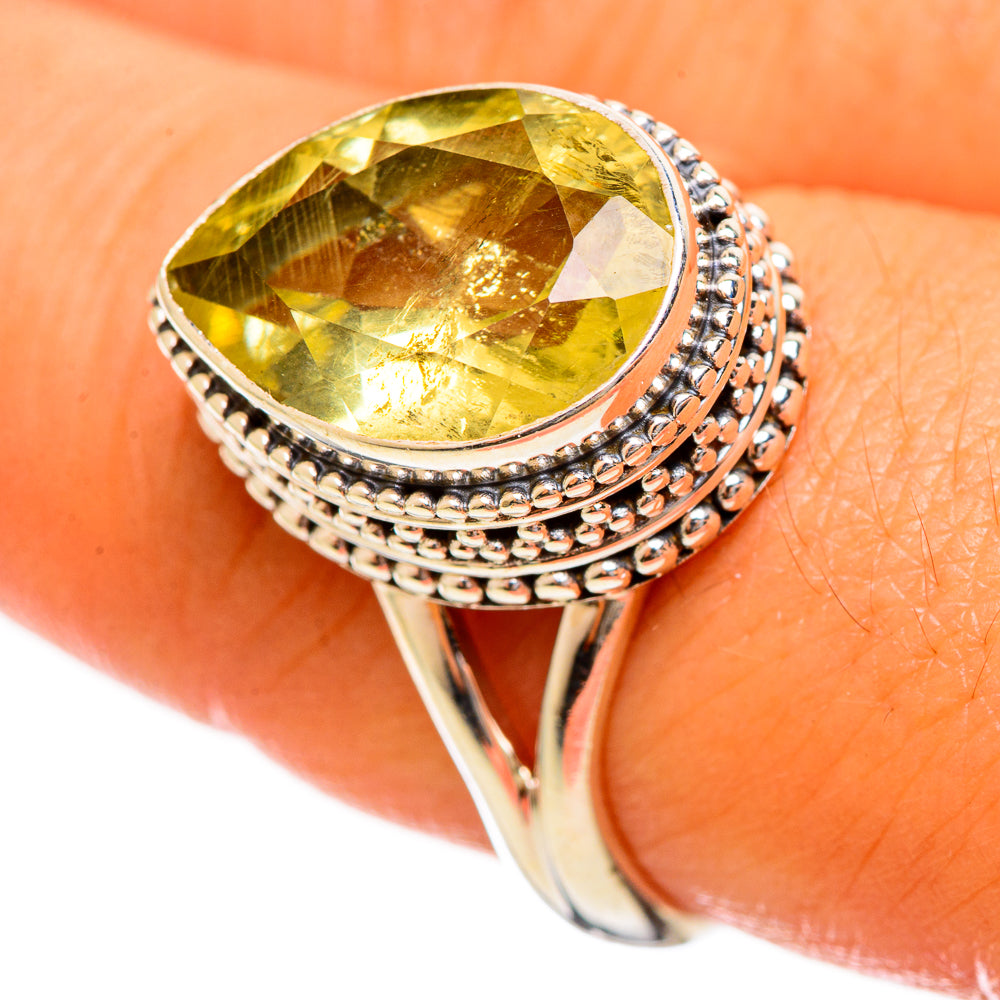 Lemon Quartz Rings handcrafted by Ana Silver Co - RING114604