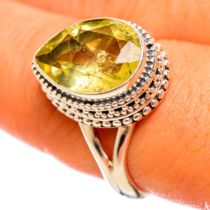 Lemon Quartz Rings handcrafted by Ana Silver Co - RING114604