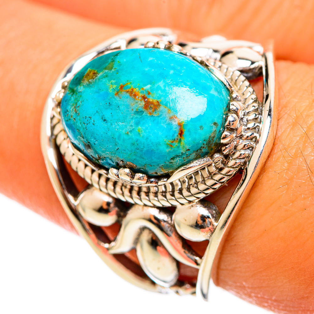 Chrysocolla Rings handcrafted by Ana Silver Co - RING114606