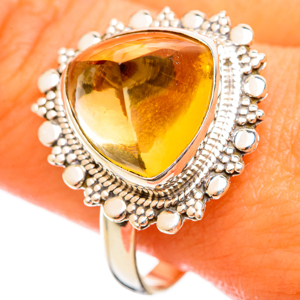 Citrine Sugarloaf Rings handcrafted by Ana Silver Co - RING114611