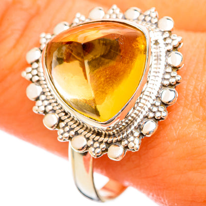 Citrine Sugarloaf Rings handcrafted by Ana Silver Co - RING114611