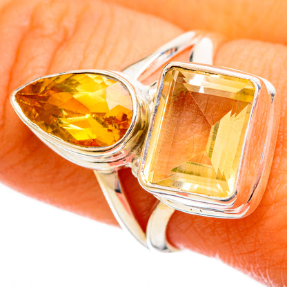Citrine Sugarloaf Rings handcrafted by Ana Silver Co - RING114613