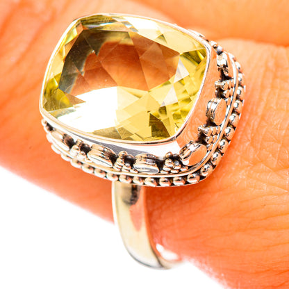 Lemon Quartz Rings handcrafted by Ana Silver Co - RING114621