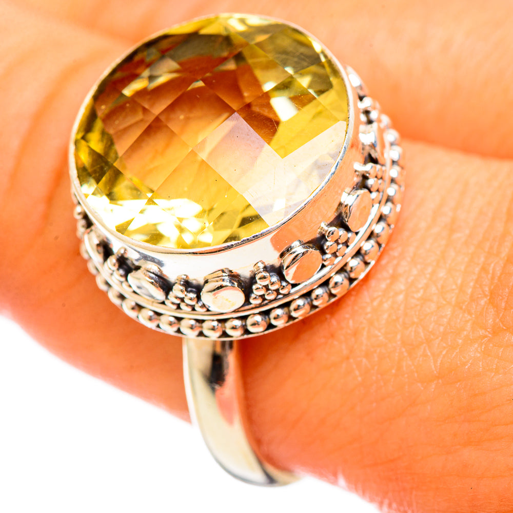Lemon Quartz Rings handcrafted by Ana Silver Co - RING114622