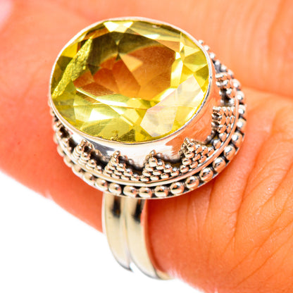 Lemon Quartz Rings handcrafted by Ana Silver Co - RING114623