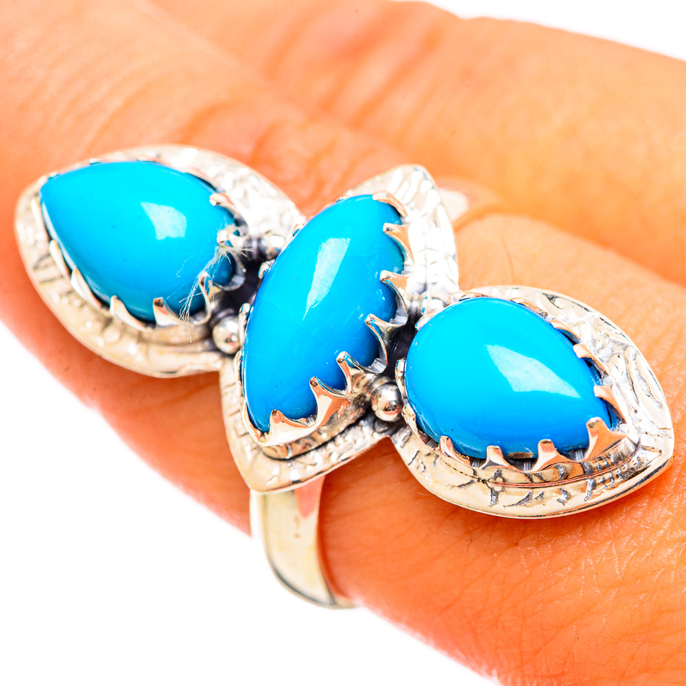 Sleeping Beauty Turquoise Rings handcrafted by Ana Silver Co - RING114625