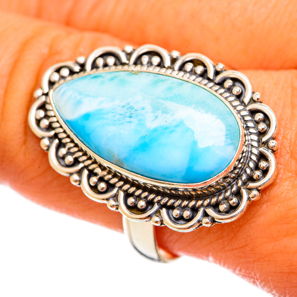 Larimar Rings handcrafted by Ana Silver Co - RING114626