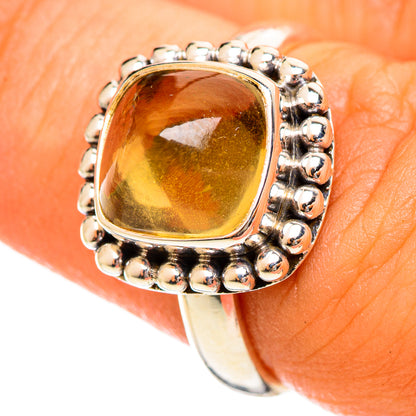 Citrine Sugarloaf Rings handcrafted by Ana Silver Co - RING114629