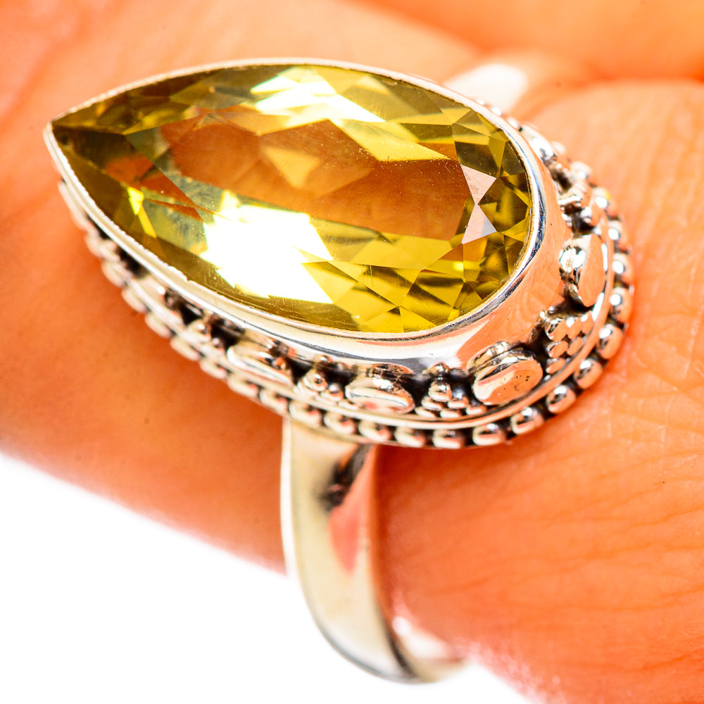 Lemon Quartz Rings handcrafted by Ana Silver Co - RING114638