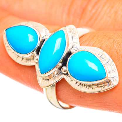 Sleeping Beauty Turquoise Rings handcrafted by Ana Silver Co - RING114639