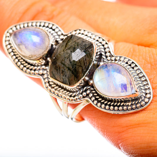Tourmalinated Quartz Rings handcrafted by Ana Silver Co - RING114647