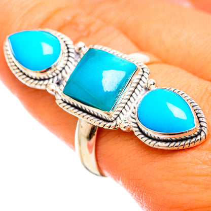 Sleeping Beauty Turquoise Rings handcrafted by Ana Silver Co - RING114654