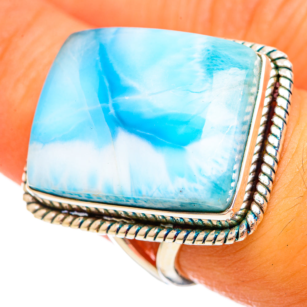 Larimar Rings handcrafted by Ana Silver Co - RING114655