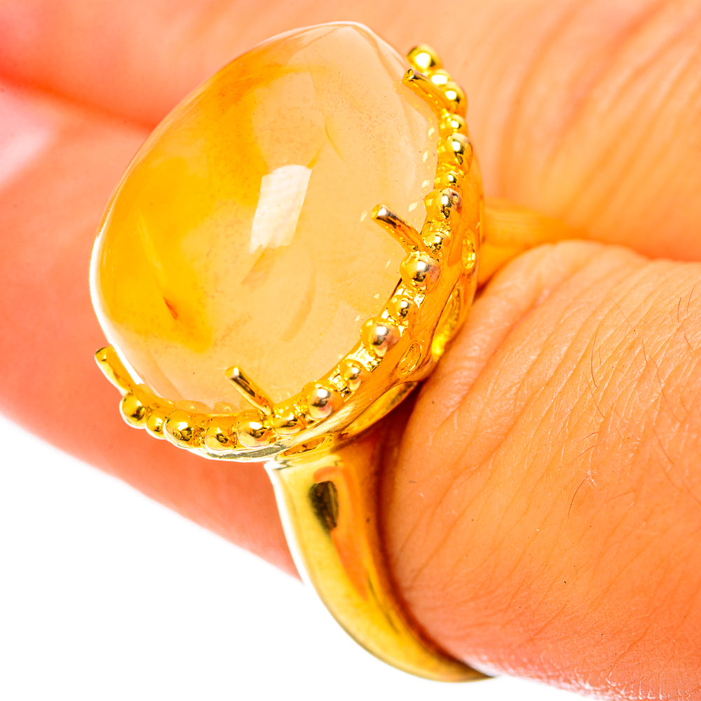 Citrine Sugarloaf Rings handcrafted by Ana Silver Co - RING114662