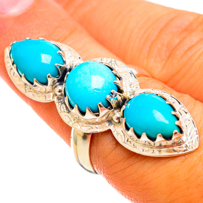 Sleeping Beauty Turquoise Rings handcrafted by Ana Silver Co - RING114681