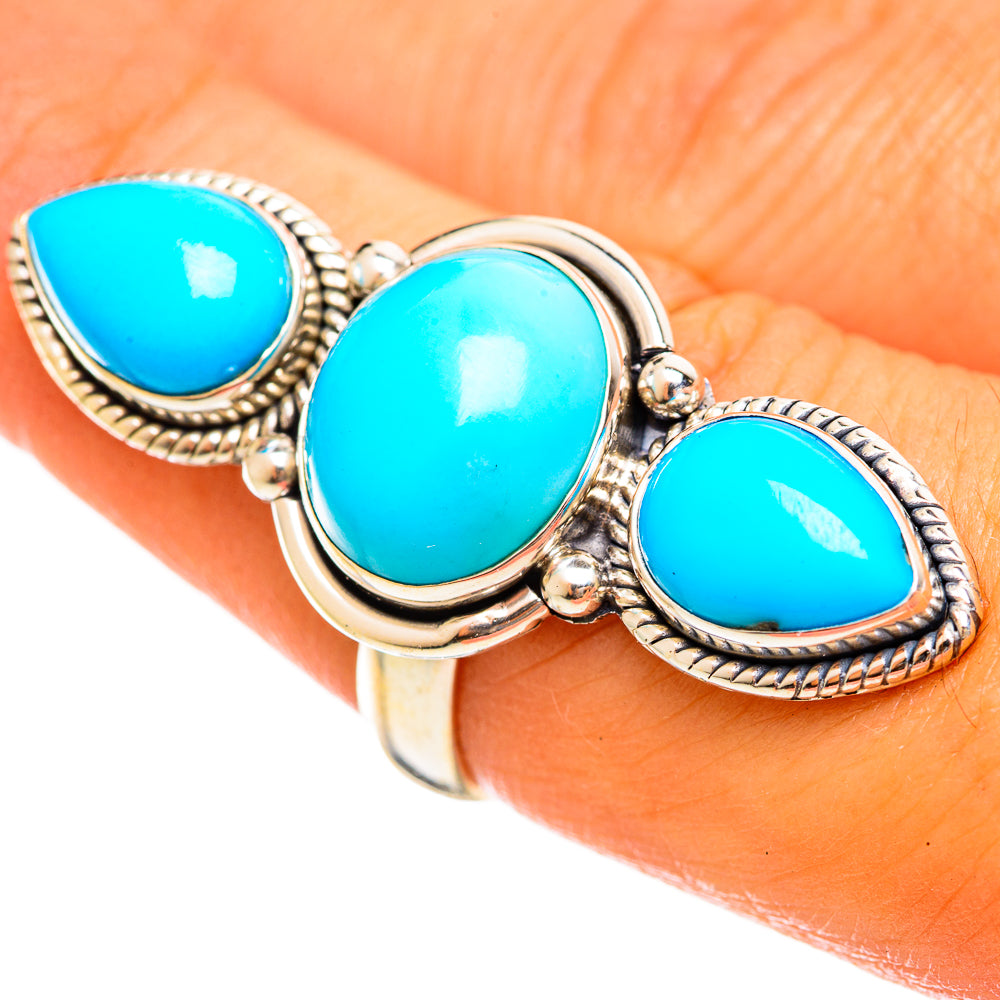 Sleeping Beauty Turquoise Rings handcrafted by Ana Silver Co - RING114692
