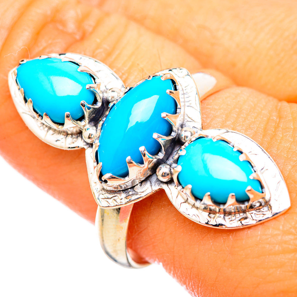 Sleeping Beauty Turquoise Rings handcrafted by Ana Silver Co - RING114697