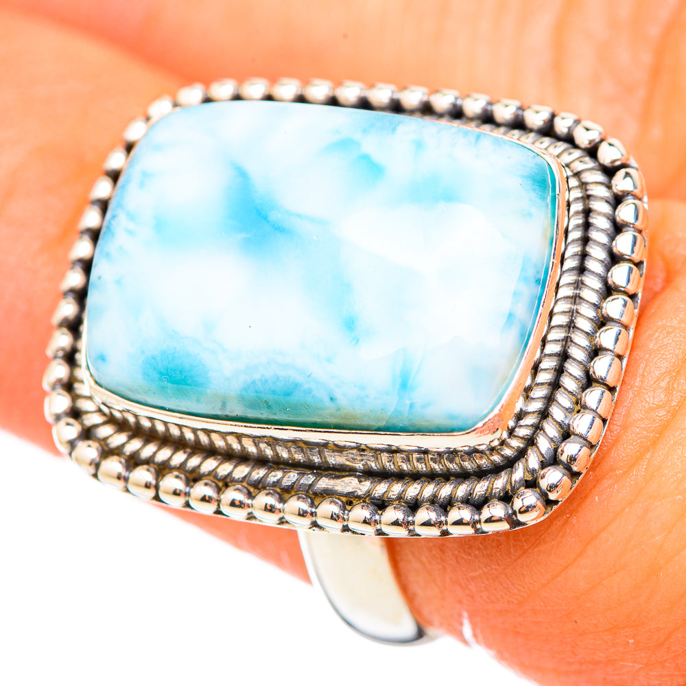 Larimar Rings handcrafted by Ana Silver Co - RING114698