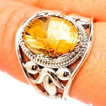 Rutilated Quartz Rings handcrafted by Ana Silver Co - RING114714