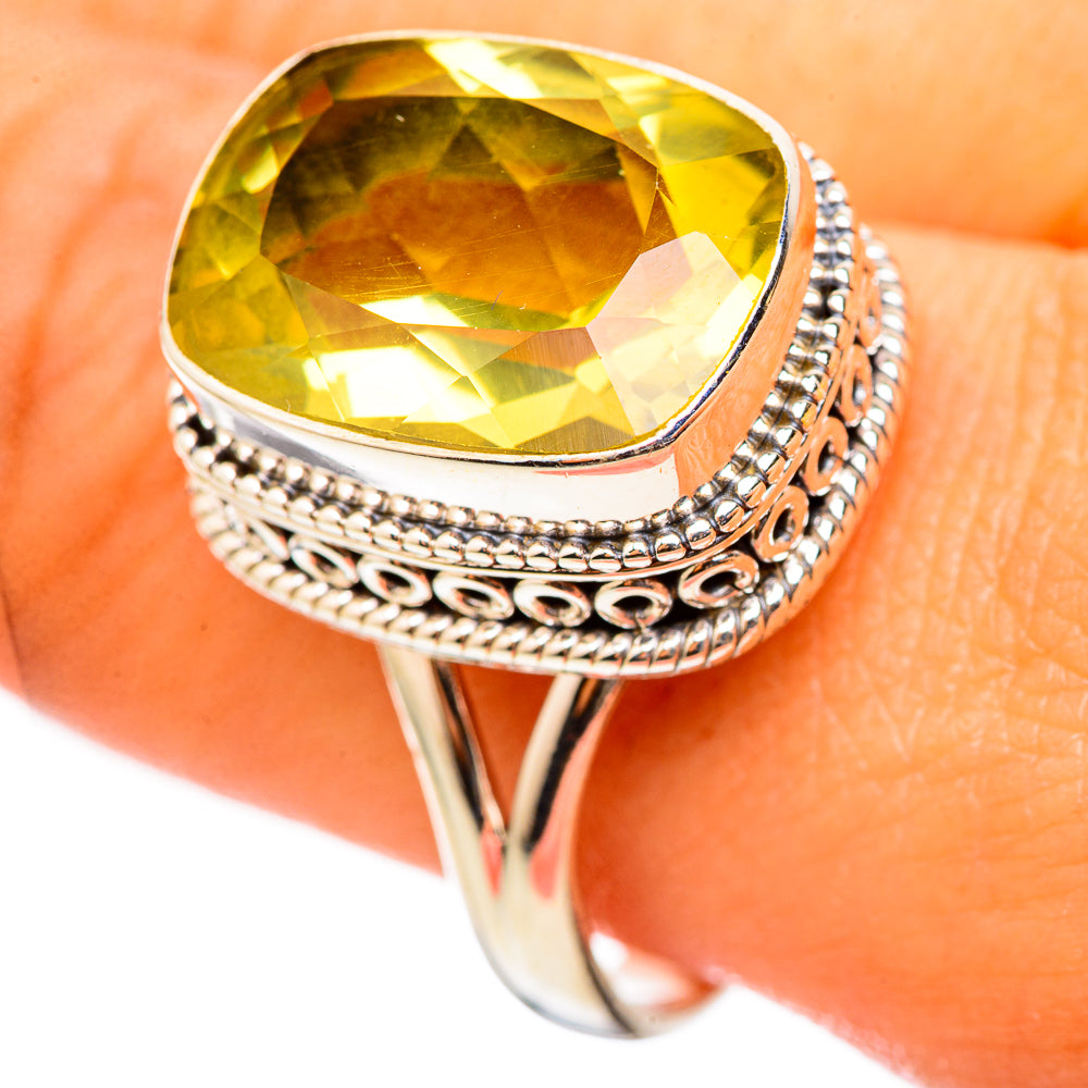 Lemon Quartz Rings handcrafted by Ana Silver Co - RING114719