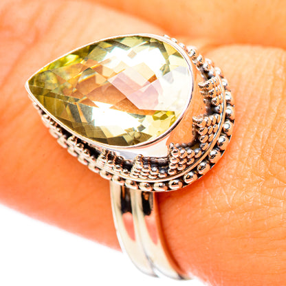 Lemon Quartz Rings handcrafted by Ana Silver Co - RING114720