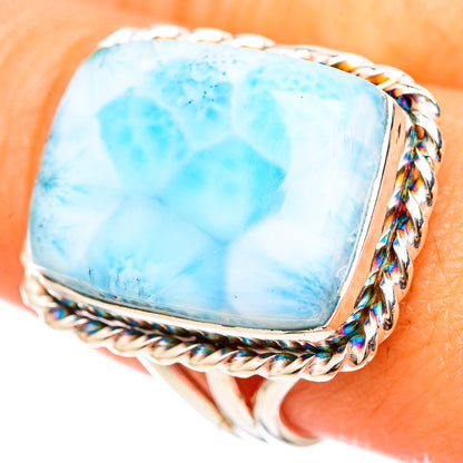 Larimar Rings handcrafted by Ana Silver Co - RING114721