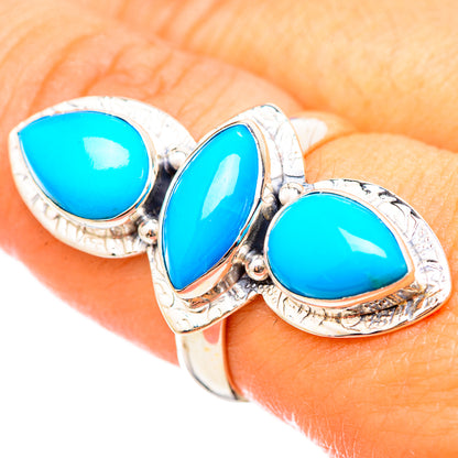 Sleeping Beauty Turquoise Rings handcrafted by Ana Silver Co - RING114723