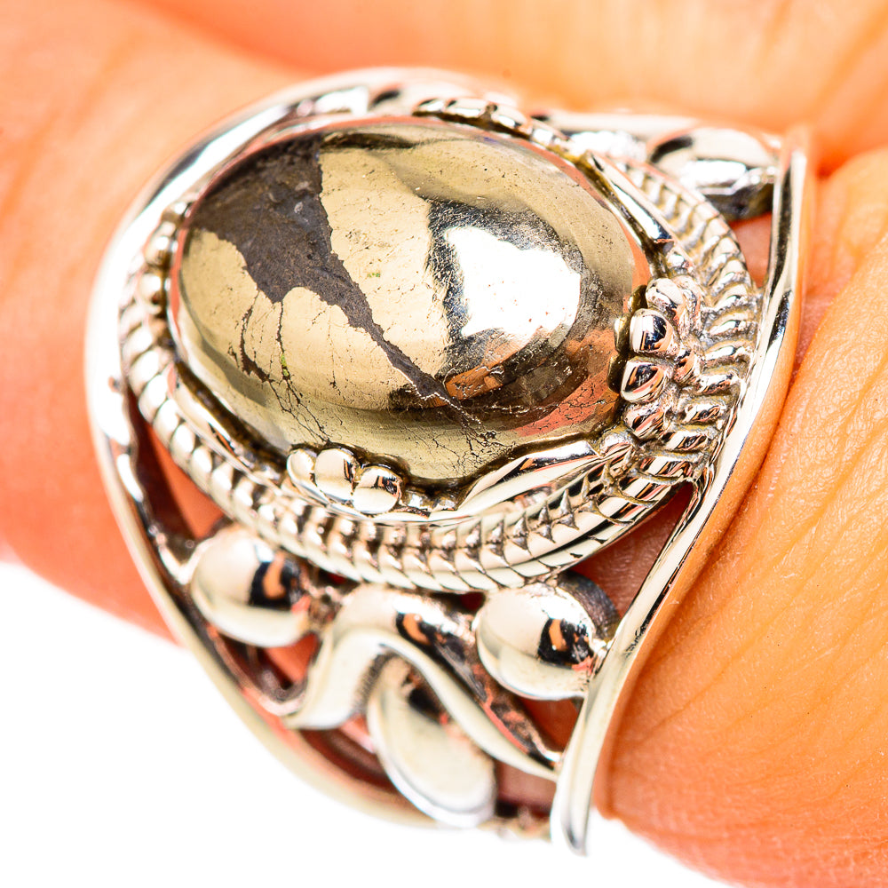 Pyrite Rings handcrafted by Ana Silver Co - RING114739